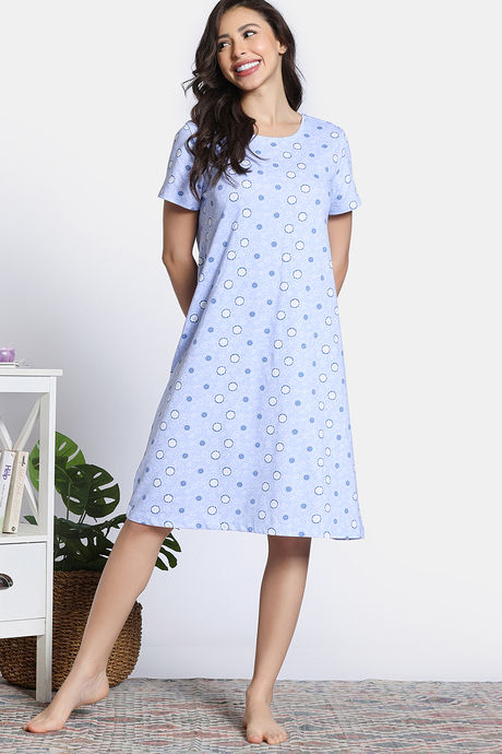 Zivame Knit Cotton Mid Length Nightdress - Dutch Canel — image 2
